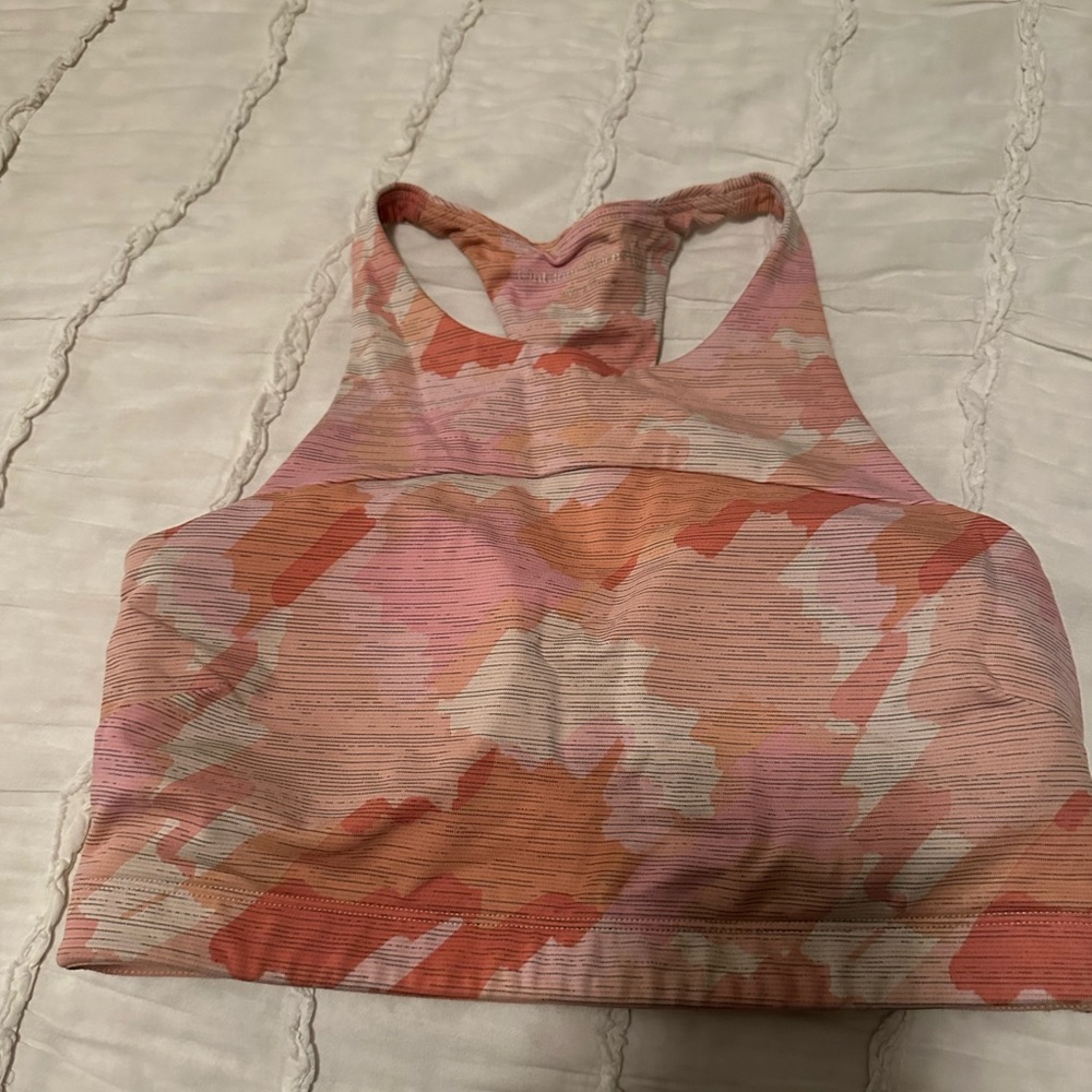 Outdoor Voices pink camo sports bra